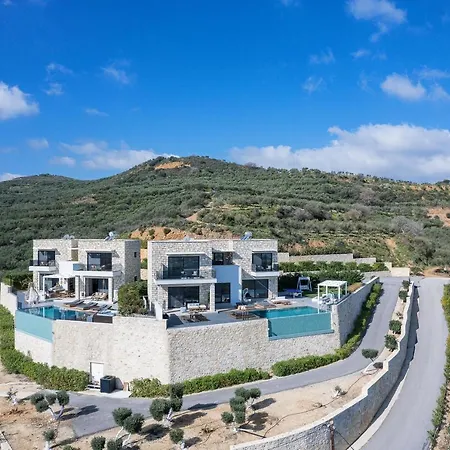 Argyrie Villas, Luxury, Amazing Sea View, Heated Pool Kalleryianá