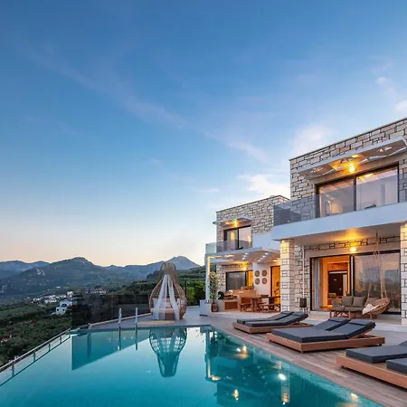 Villa Argyrie Villas, Luxury, Amazing Sea View, Heated Pool Kallergiana