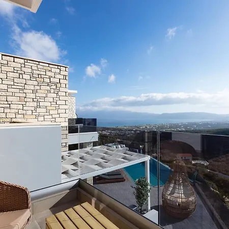 Villa Argyrie Villas, Luxury, Amazing Sea View, Heated Pool Kallergiana