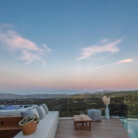 Argyrie Villas, Luxury, Amazing Sea View, Heated Pool Kallergiana
