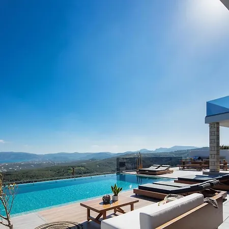 Argyrie Villas, Luxury, Amazing Sea View, Heated Pool Kallergiana
