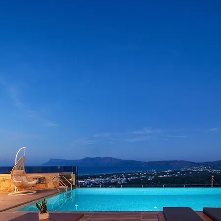 Villa Argyrie Villas, Luxury, Amazing Sea View, Heated Pool Kallergiana