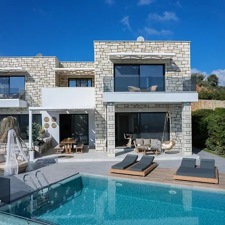 Argyrie Villas, Luxury, Amazing Sea View, Heated Pool Villa *