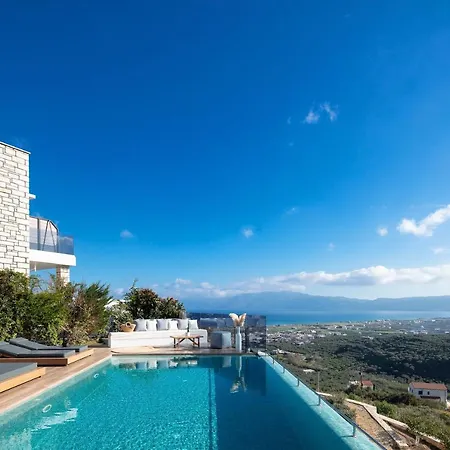 Villa Argyrie Villas, Luxury, Amazing Sea View, Heated Pool Kallergiana