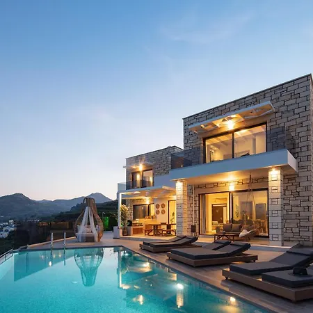 Argyrie Villas, Luxury, Amazing Sea View, Heated Pool Villa