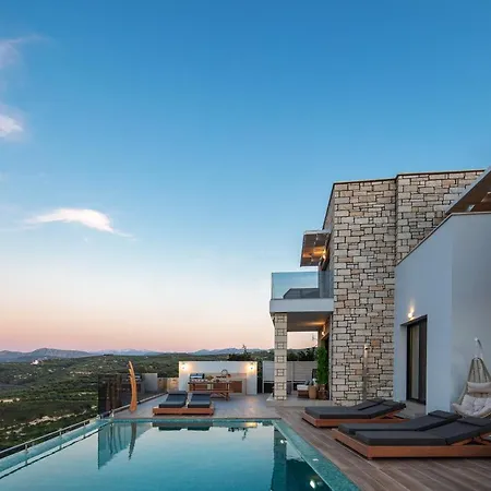Argyrie Villas, Luxury, Amazing Sea View, Heated Pool Villa Kallergiana