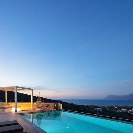 빌라 Argyrie Villas, Luxury, Amazing Sea View, Heated Pool